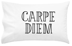 Carpe Diem Straight 20" x 30" Standard Pillow Case