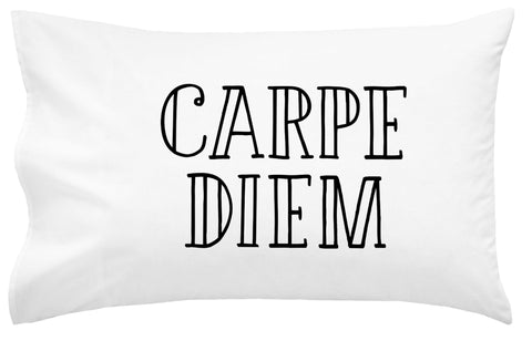 Carpe Diem Straight 20" x 30" Standard Pillow Case
