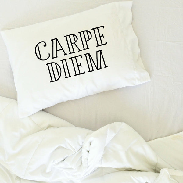 Carpe Diem Straight 20" x 30" Standard Pillow Case