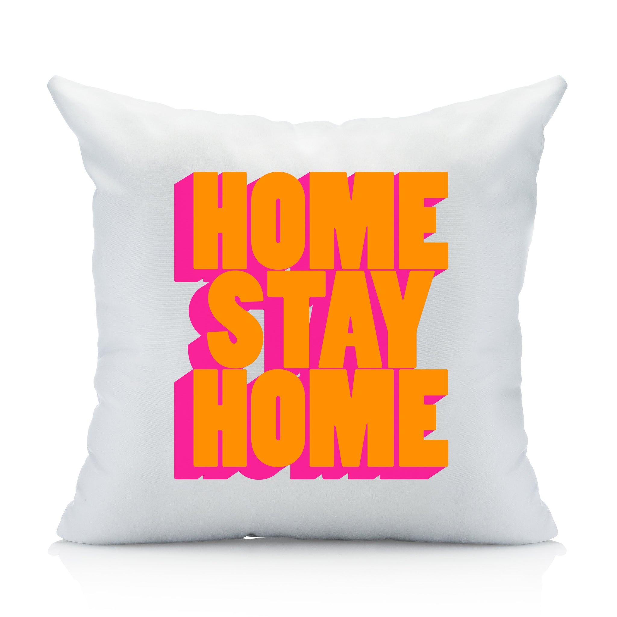 Home Stay Home Bold Throw Pillow Cover