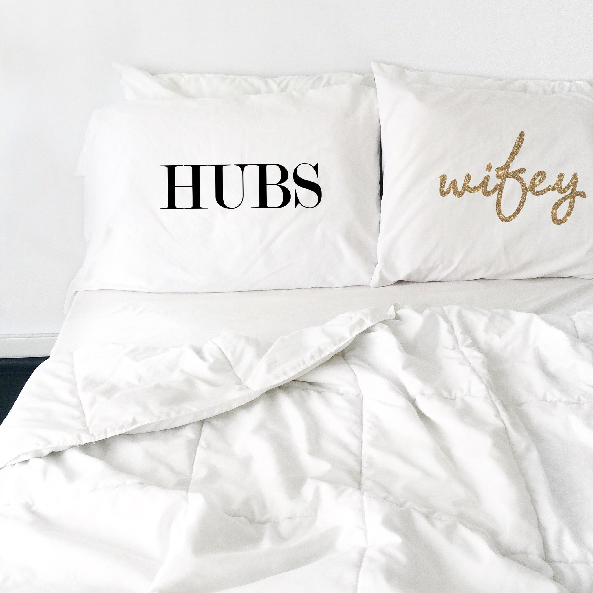 Hubs Wifey Couples Pillowcases (Standard/Queen Size)