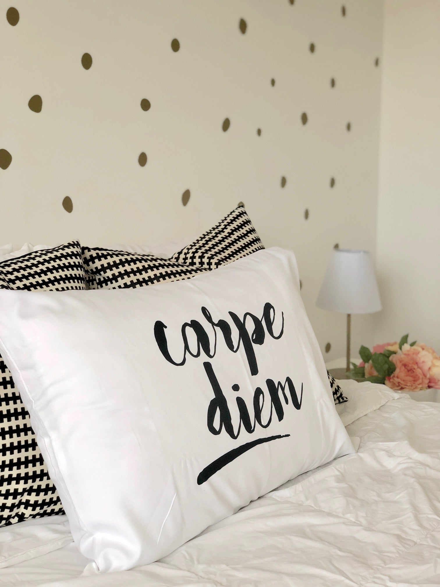 Carpe Diem Cursive Pillowcase 20x30"