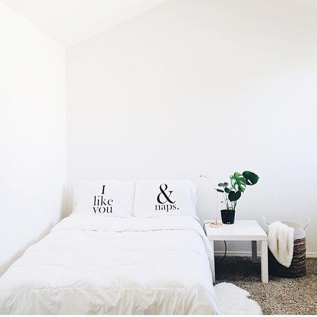 I Like You and Naps Couples Pillowcases