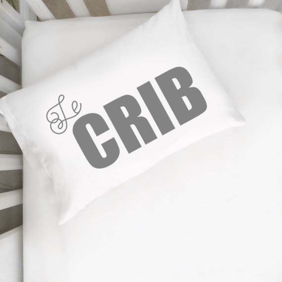 Le Crib MORE COLORS Cursive Toddler Pillowcase