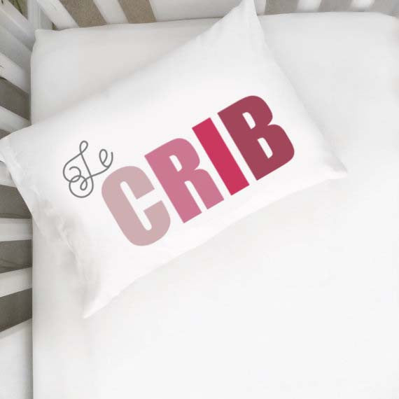 Le Crib MORE COLORS Cursive Toddler Pillowcase