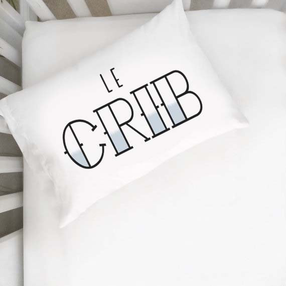 Le Crib Tattoo Font Toddler Pillowcase