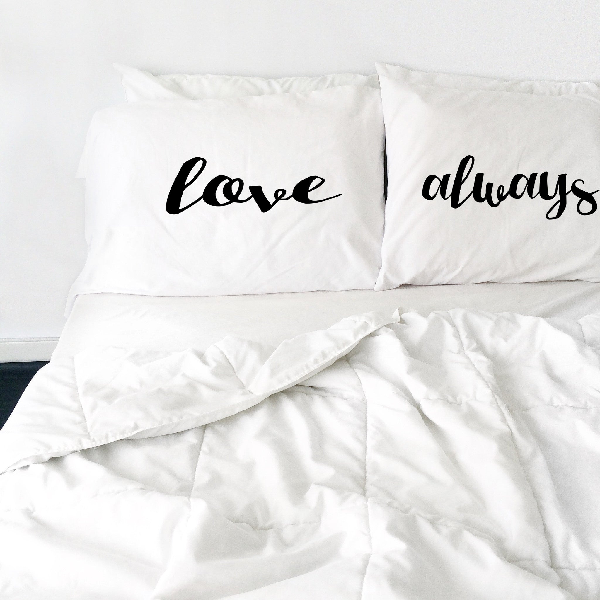Love Always Couples Pillowcases Romantic Birthday Gift For Couples Wedding Gift Anniversary Gift For Her or Him His and Hers Gifts