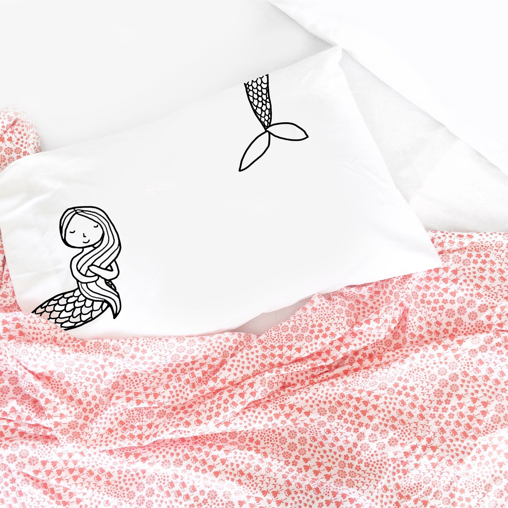 Colorable Mermaid Pillowcase (Standard Size 20X30")
