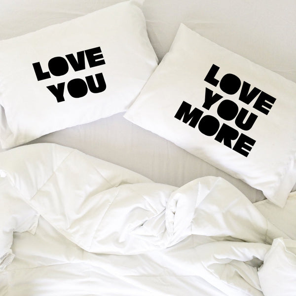 Love You Love You More Pillow Case Set (2 20x30 Pillow Case)