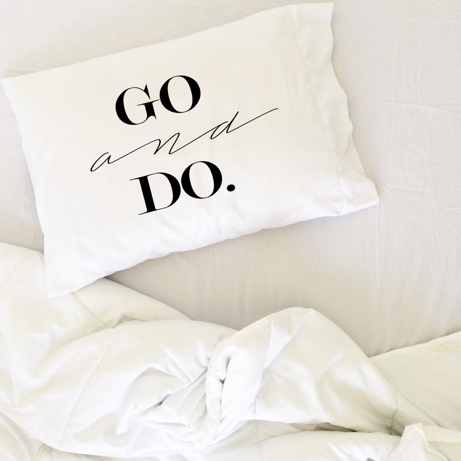 Go and Do Pillow Case Graduation Gifts for Her or Him Dorm Room Bedding Pillowcase Missionary Gift College Dorm Room Accessories