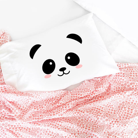 Panda Face Standard Size Pillowcase