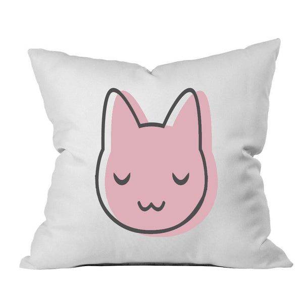 Pink Cat Face Pillowcase