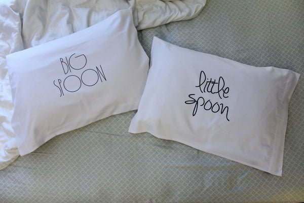 Big Spoon, Little Spoon Pillow Cases (Mixed Font)