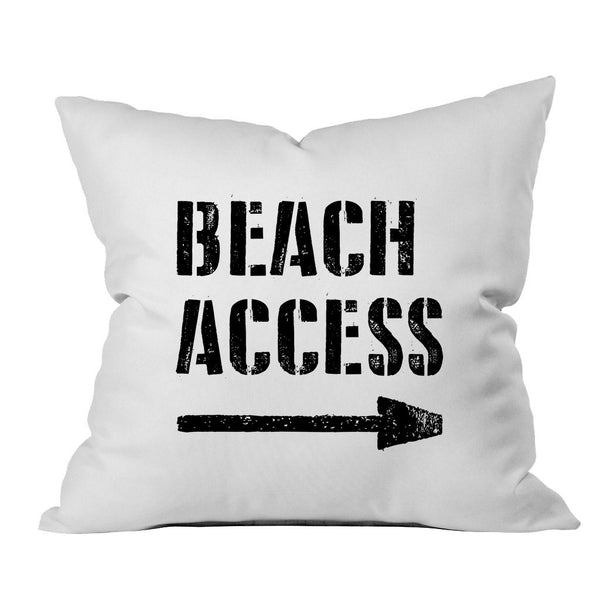 Oh, Susannah Beach Access Throw Pillow Cover - Beach House Decoration - Fits 18x18 Pillow
