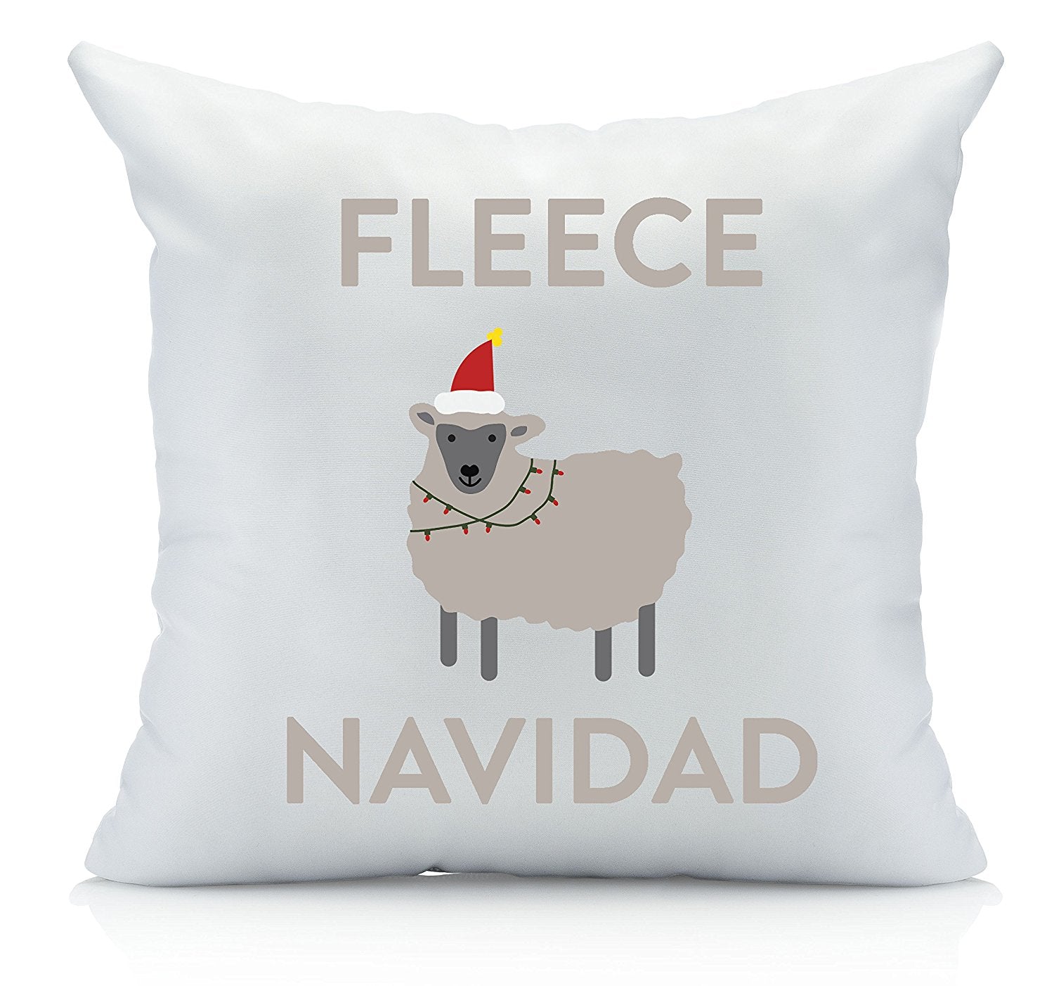 Fleece Navidad Christmas Throw Pillow Cover Multicolor (1 18 by 18 Inches) Christmas Gifts