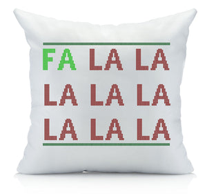 FA LA LA Christmas Throw Pillow Cover (1 18 x 18 Inch, Green, Red) Christmas Gifts