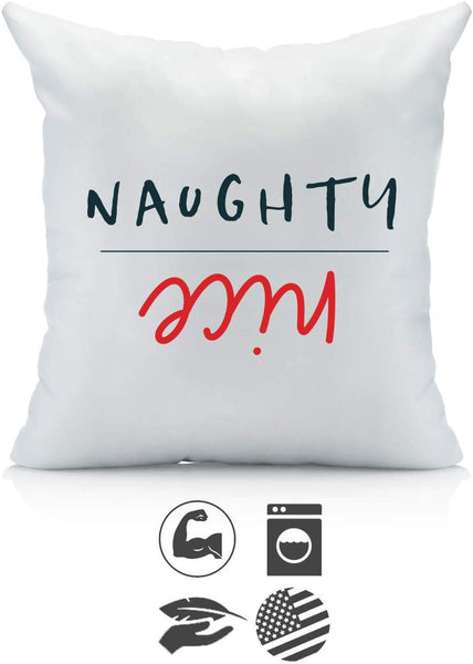 Naughty Or Nice Christmas Pillow Cover