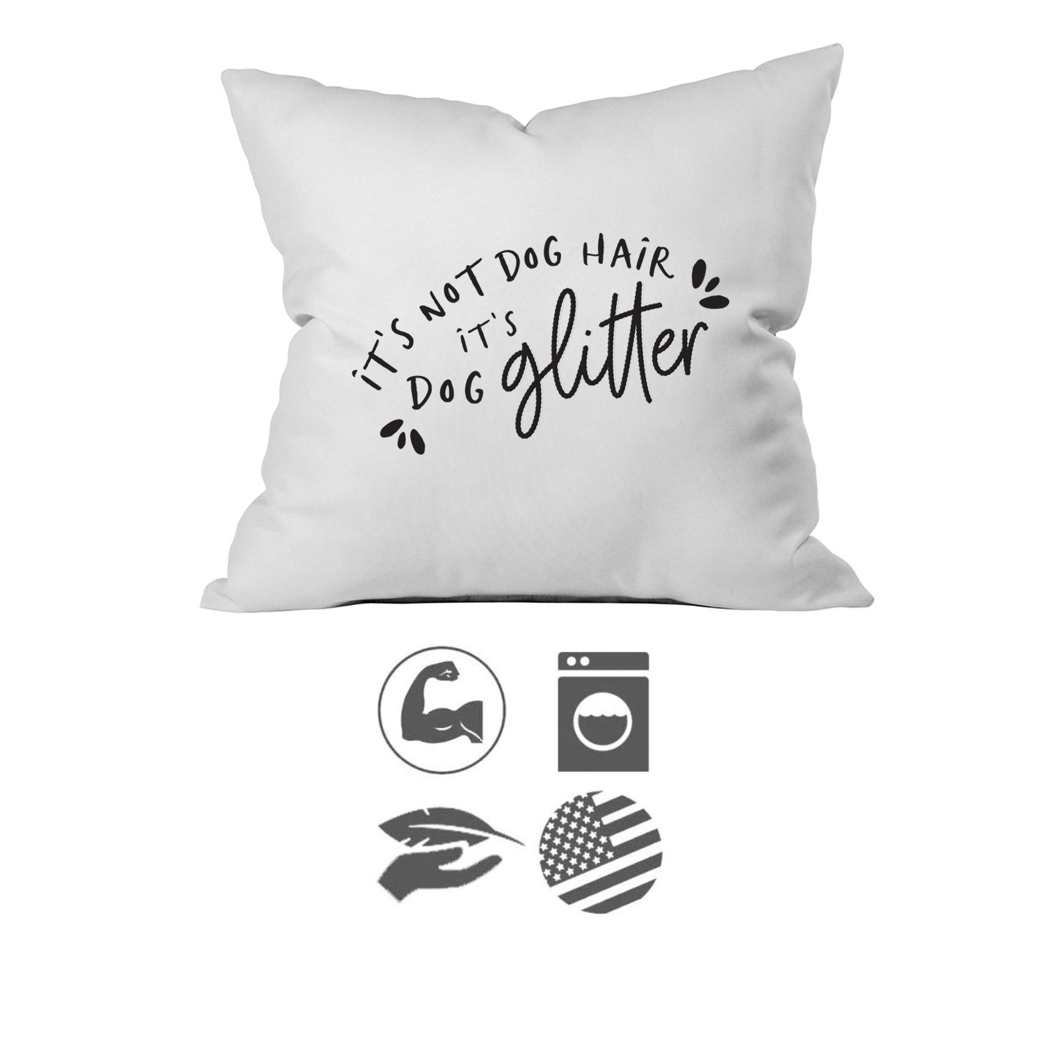 Dog Glitter (1 18x18 Inch, Pillow Cover) Dog Glitter Pillow - Pet Pillow