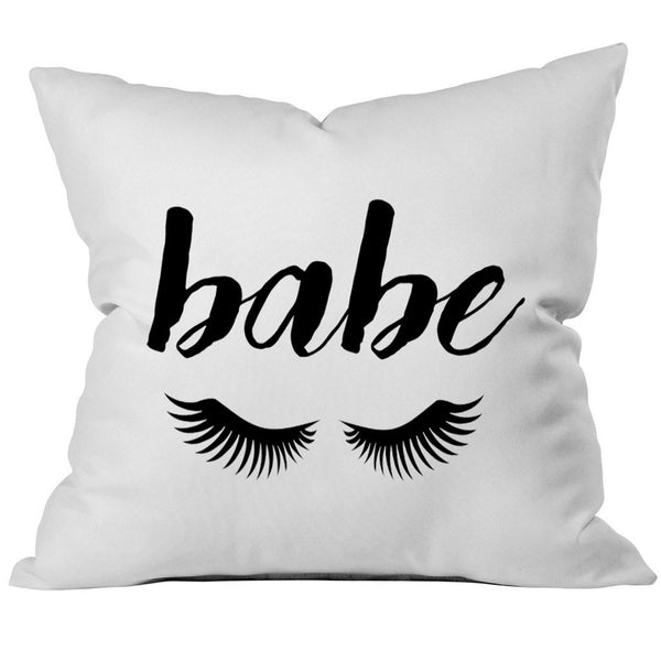 Babe Fashionable 18x18 Inch Throw Pillow Cover